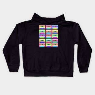 Retro Pop Art Cassette Tapes Kids Hoodie